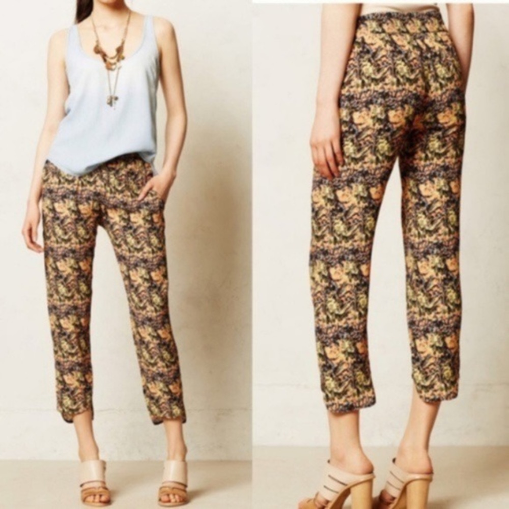 Anthropologie La Vi Floral Jogger Pant